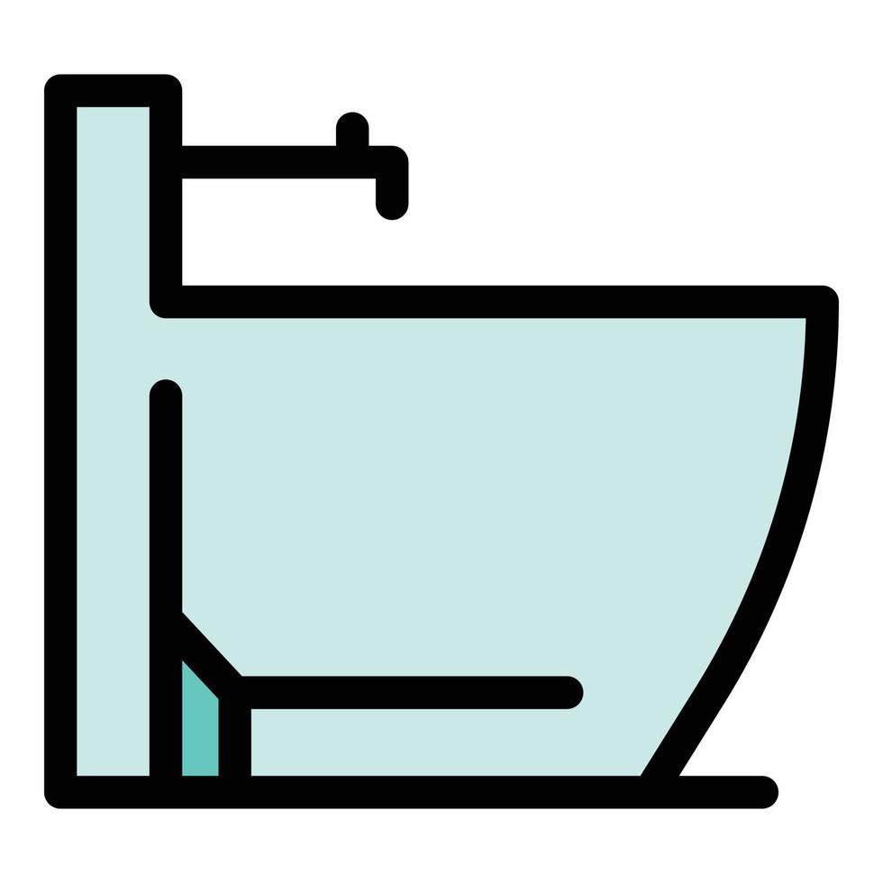 Bidet icon color outline vector