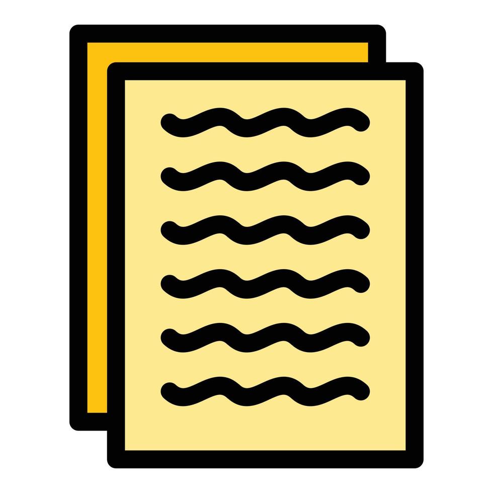Primary files icon color outline vector
