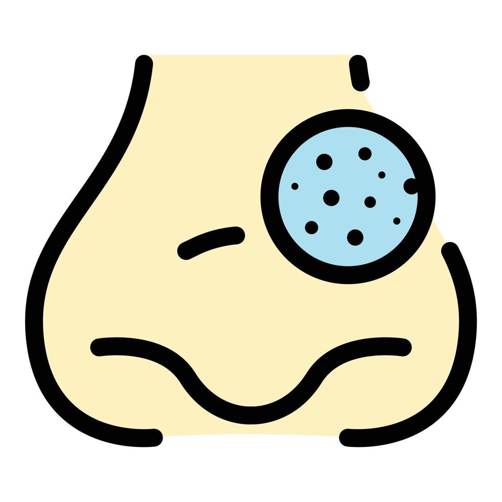 Blackheads icon color outline vector