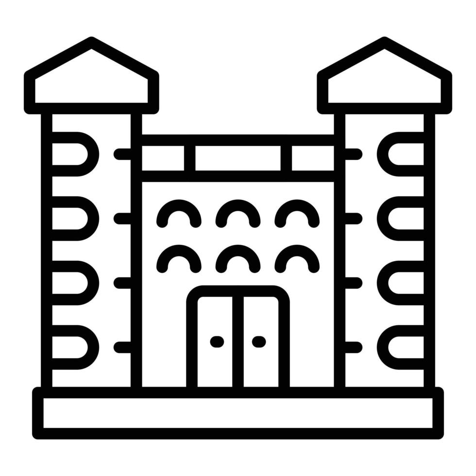 Architecture castle icon outline vector. Slovak map vector