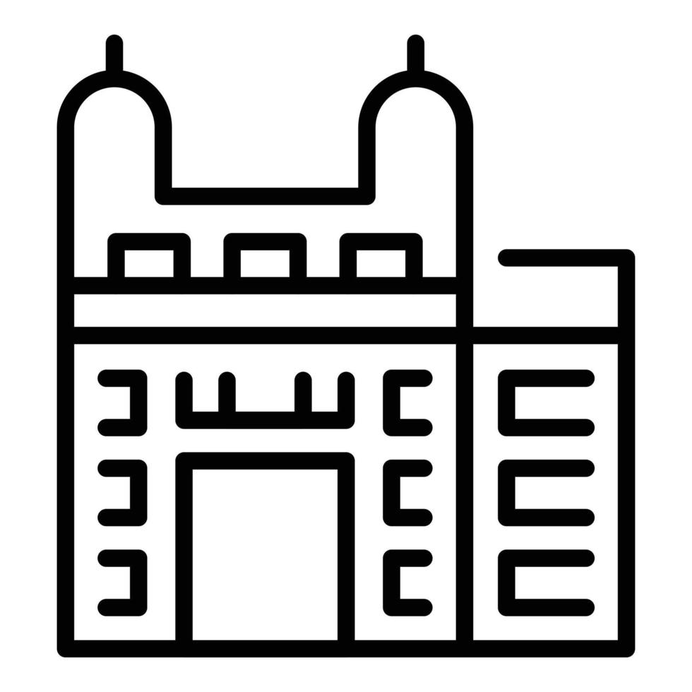 Slovak building icon outline vector. Flag map vector