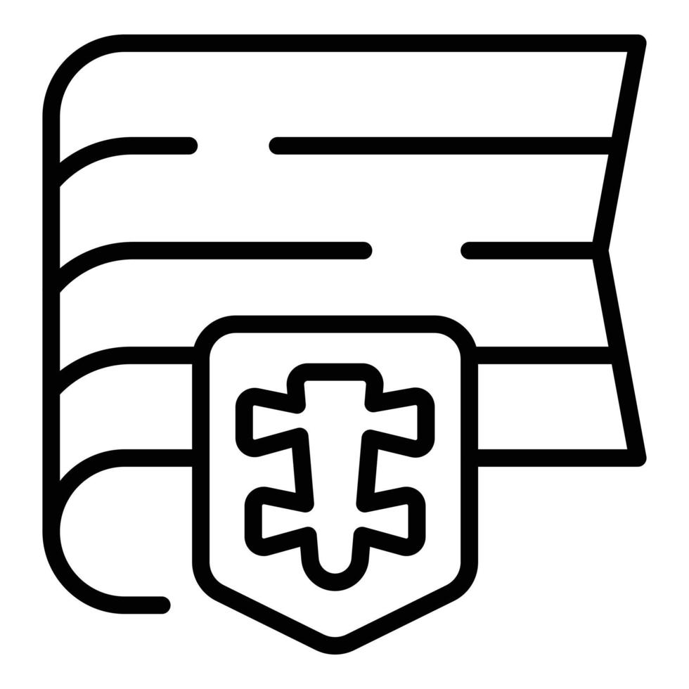 Slovak flag icon outline vector. Slovakia map vector