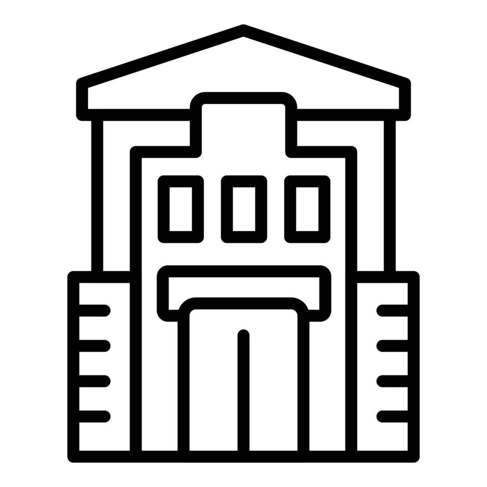 Slovak wood house icon outline vector. Slovakia map vector