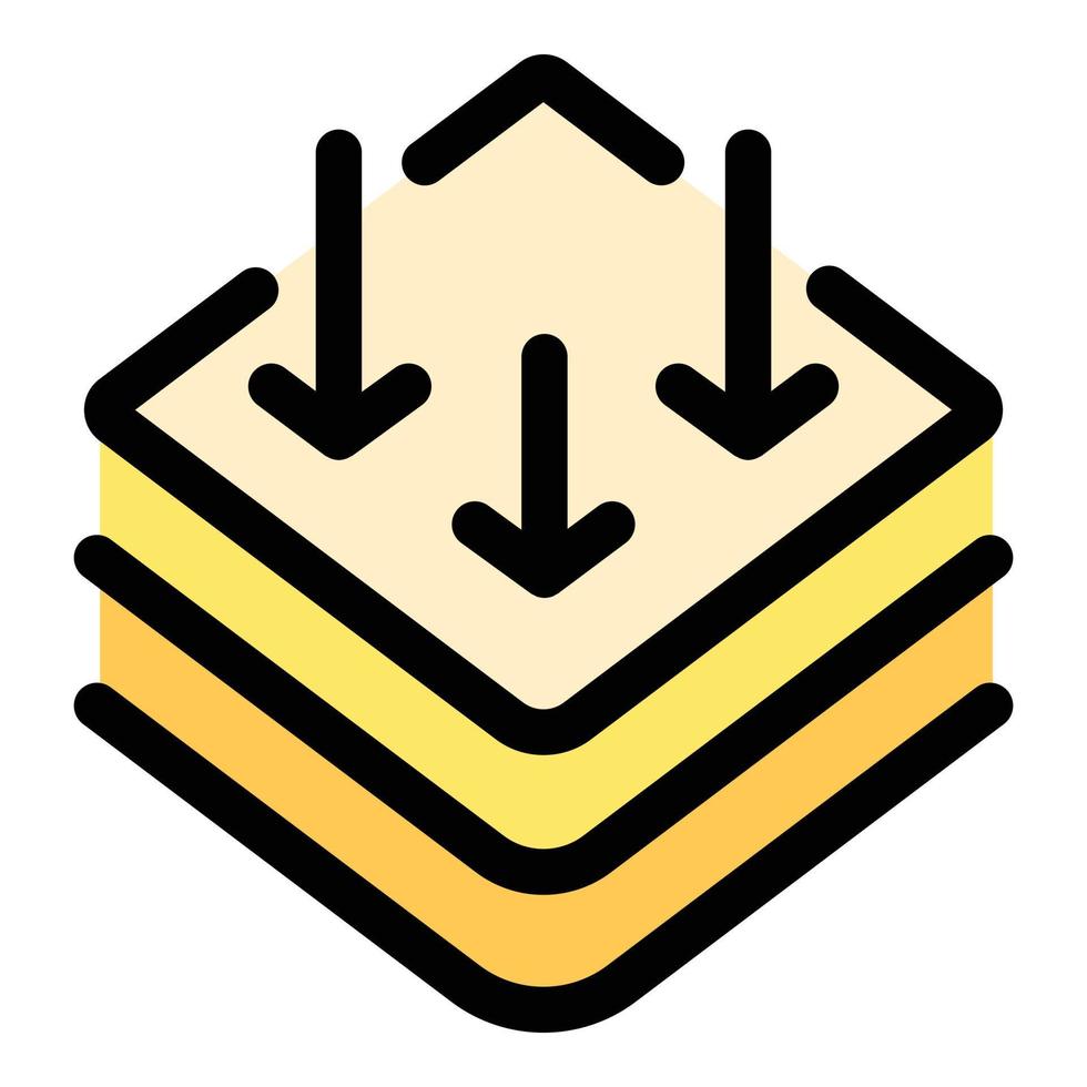 Material absorption icon color outline vector