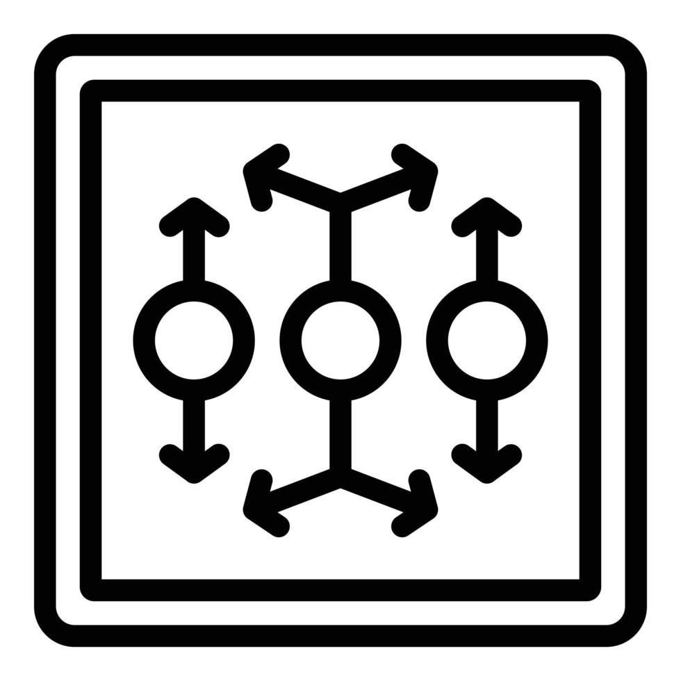Development game icon outline vector. Online chess vector