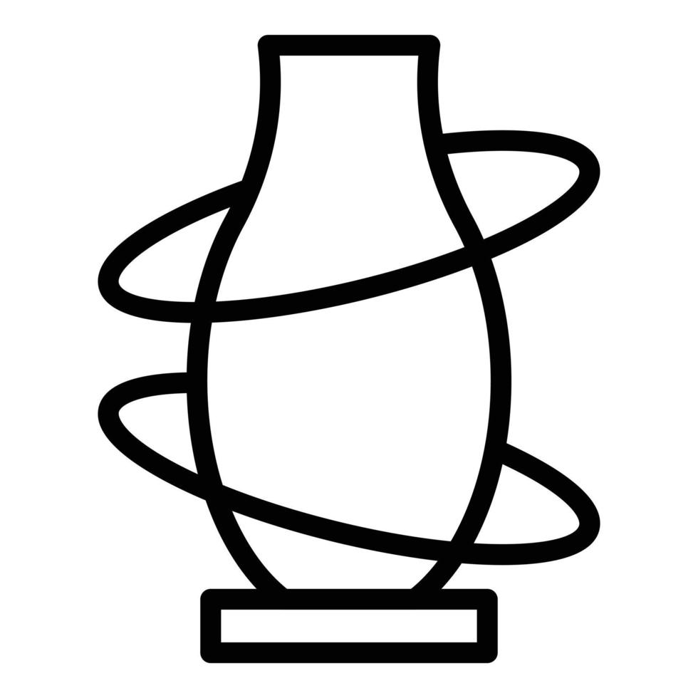 vector de contorno de icono de jarrón moderno. arte de clase