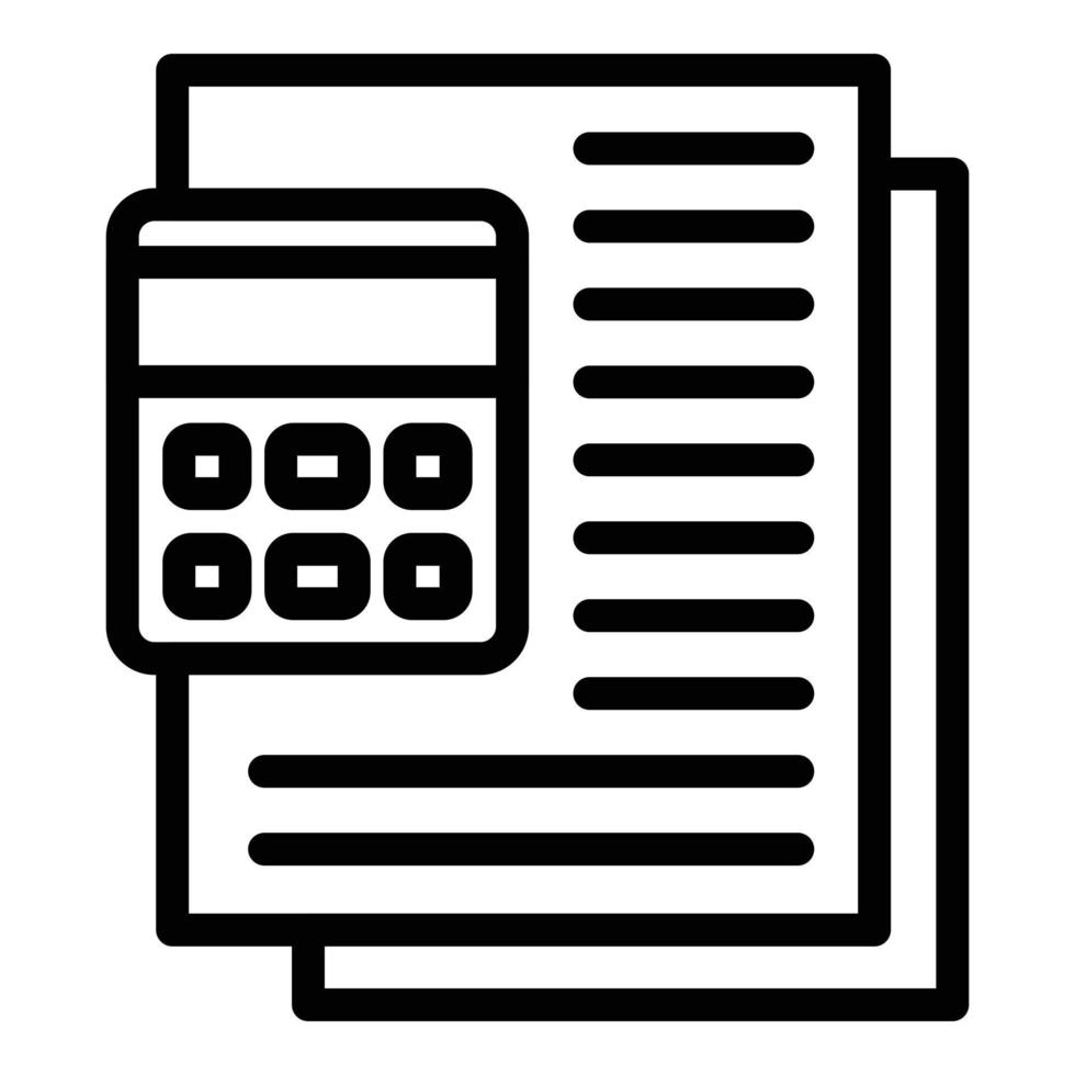 Finance papers icon outline vector. Loan money vector