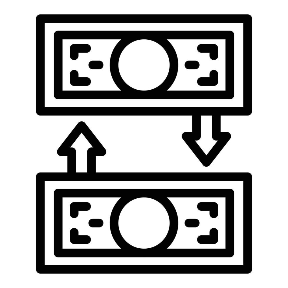 cambiar el vector de contorno del icono de dinero. costo del préstamo