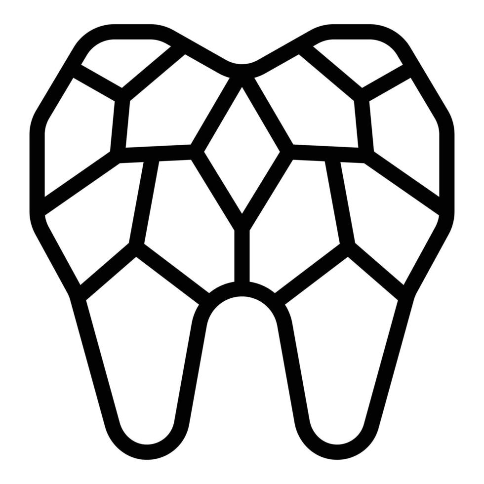Silver tooth icon outline vector. Magic ring vector
