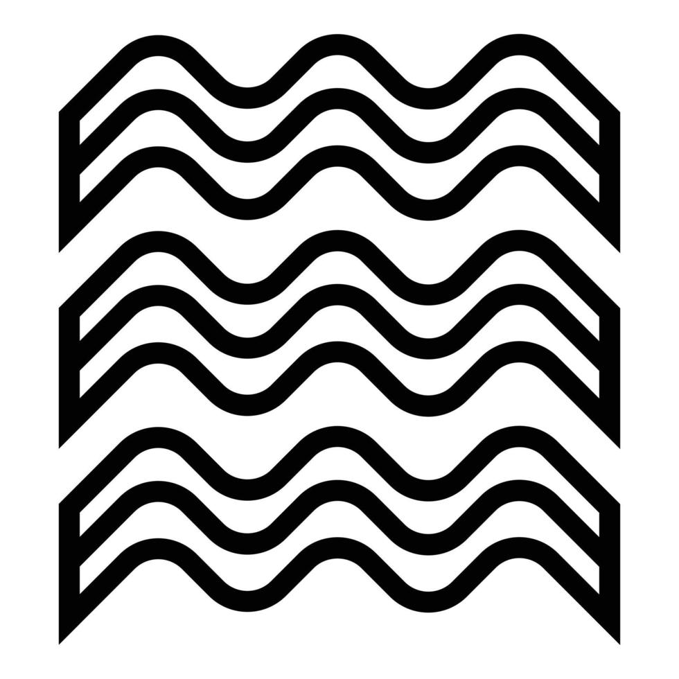 Embroidery wave icon outline vector. Craft art vector