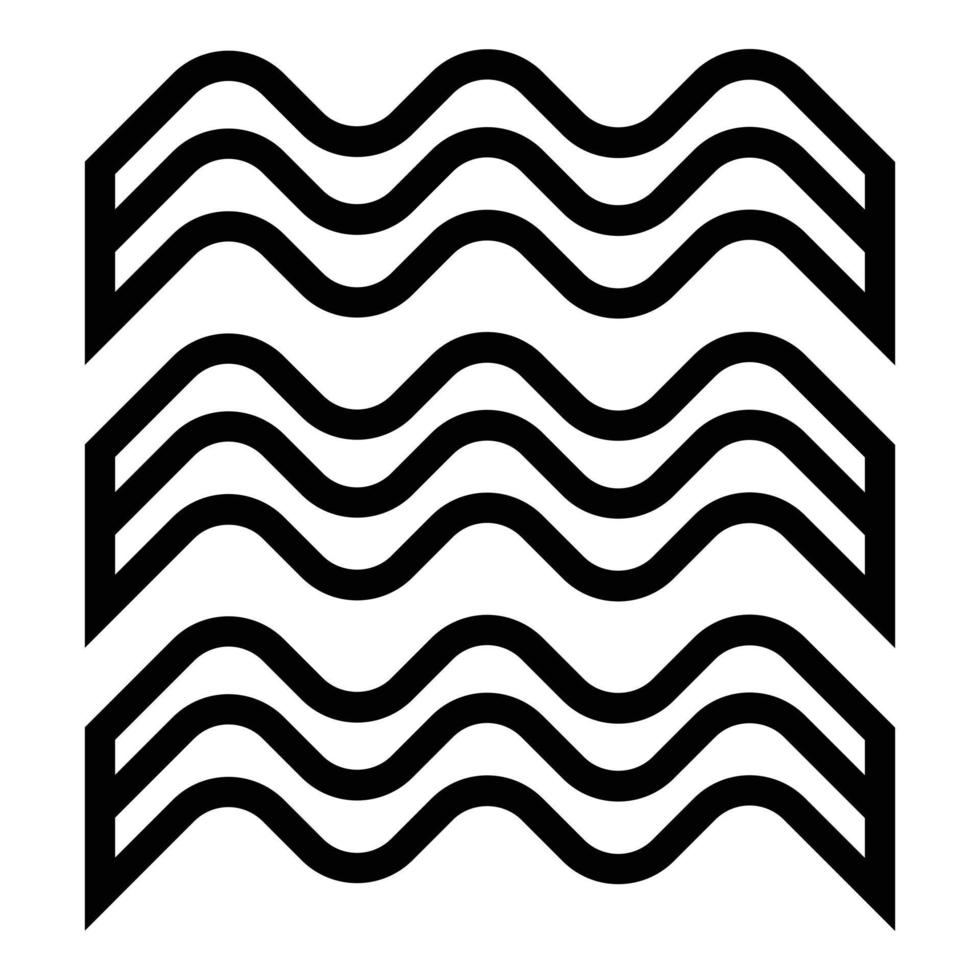 Embroidery wave icon outline vector. Craft art vector