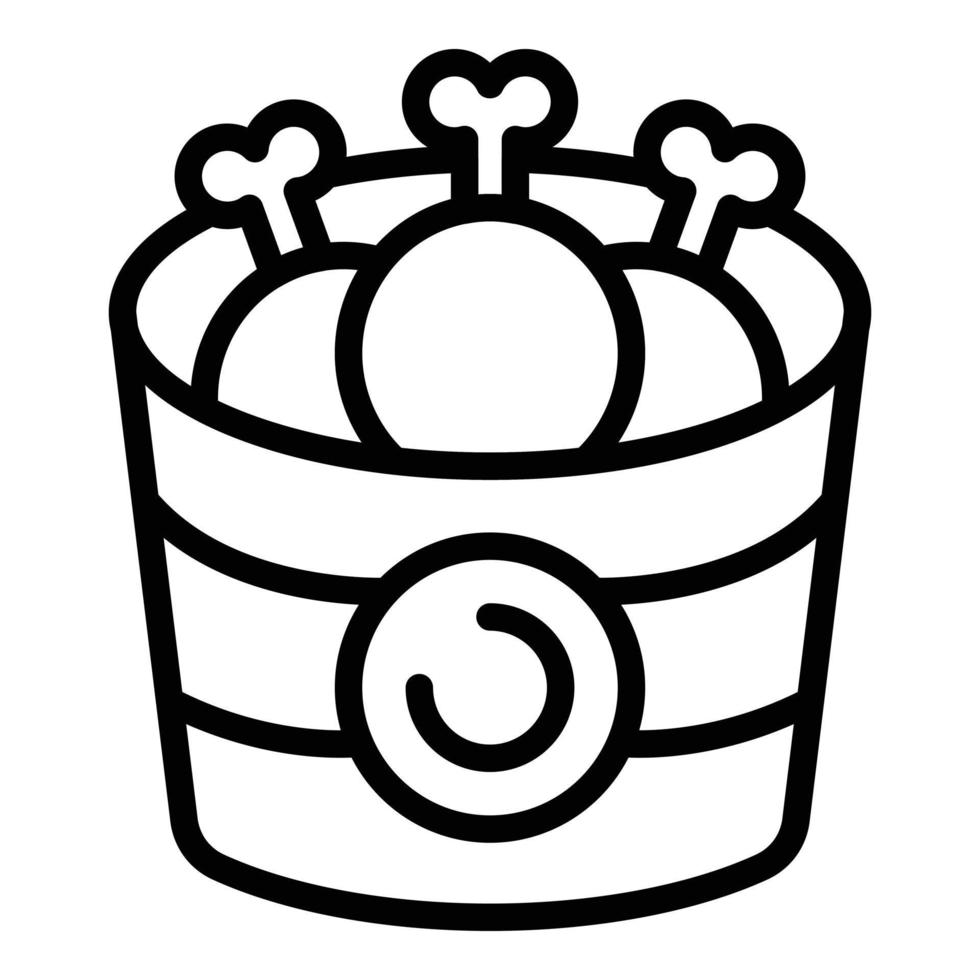 Chicken box icon outline vector. Japan menu vector
