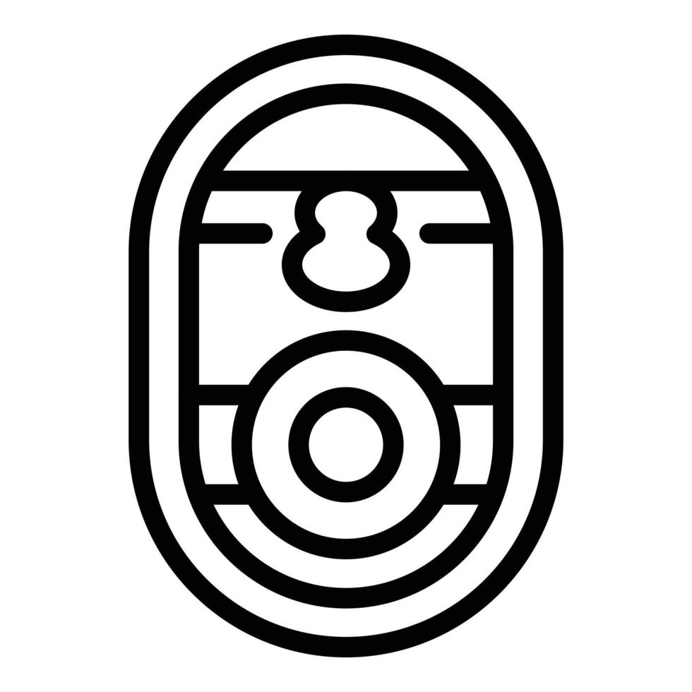 Sardine can icon outline vector. Fish conserve vector