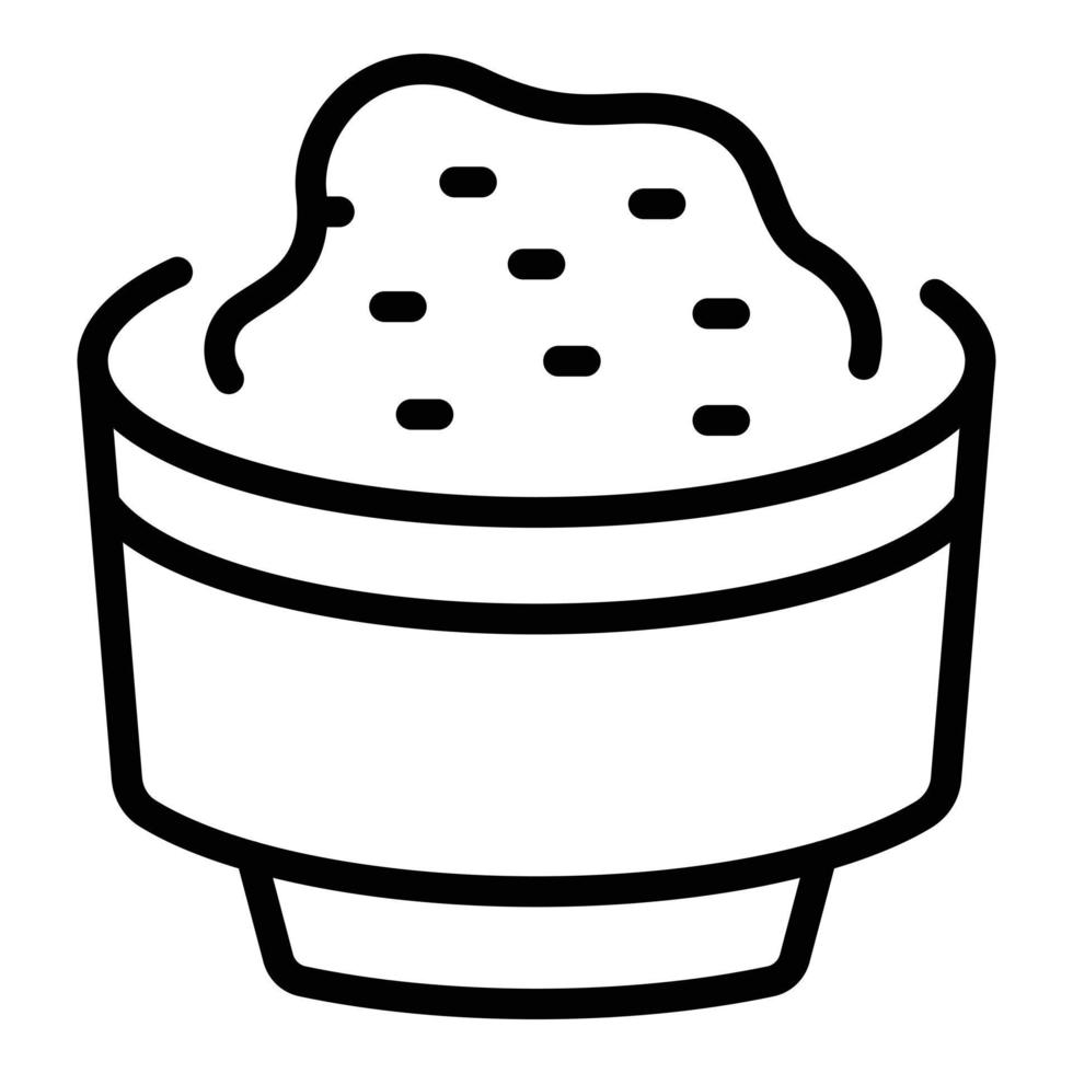 Japan rice icon outline vector. Chinese roll vector