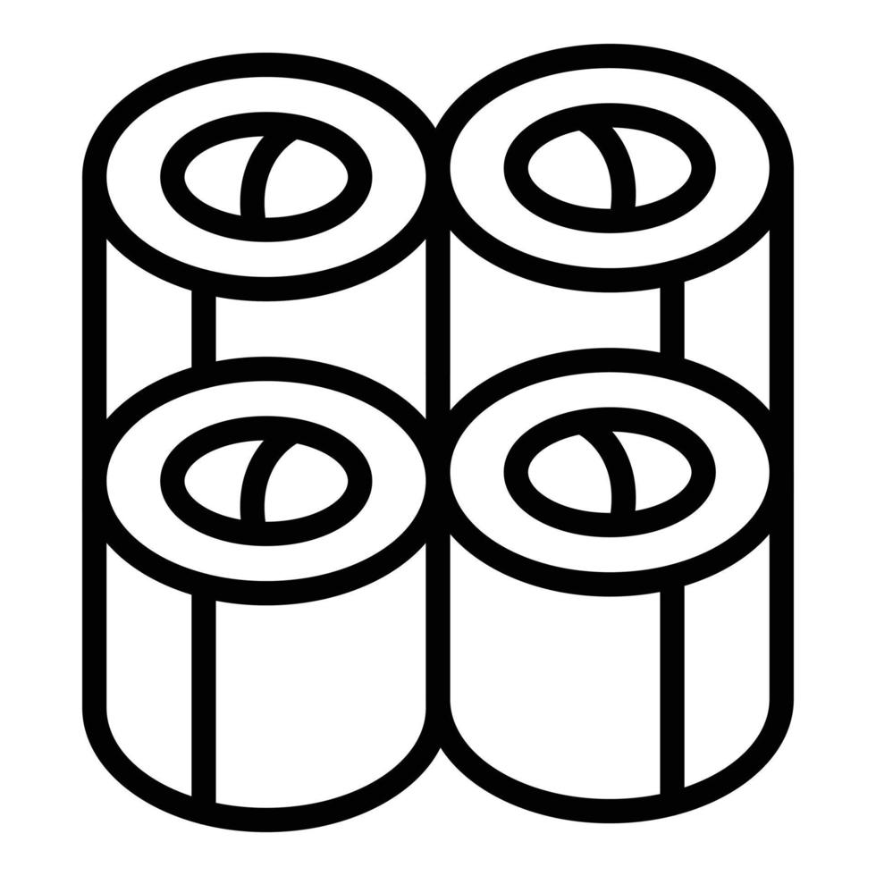 Sushi roll icon outline vector. Food japan vector