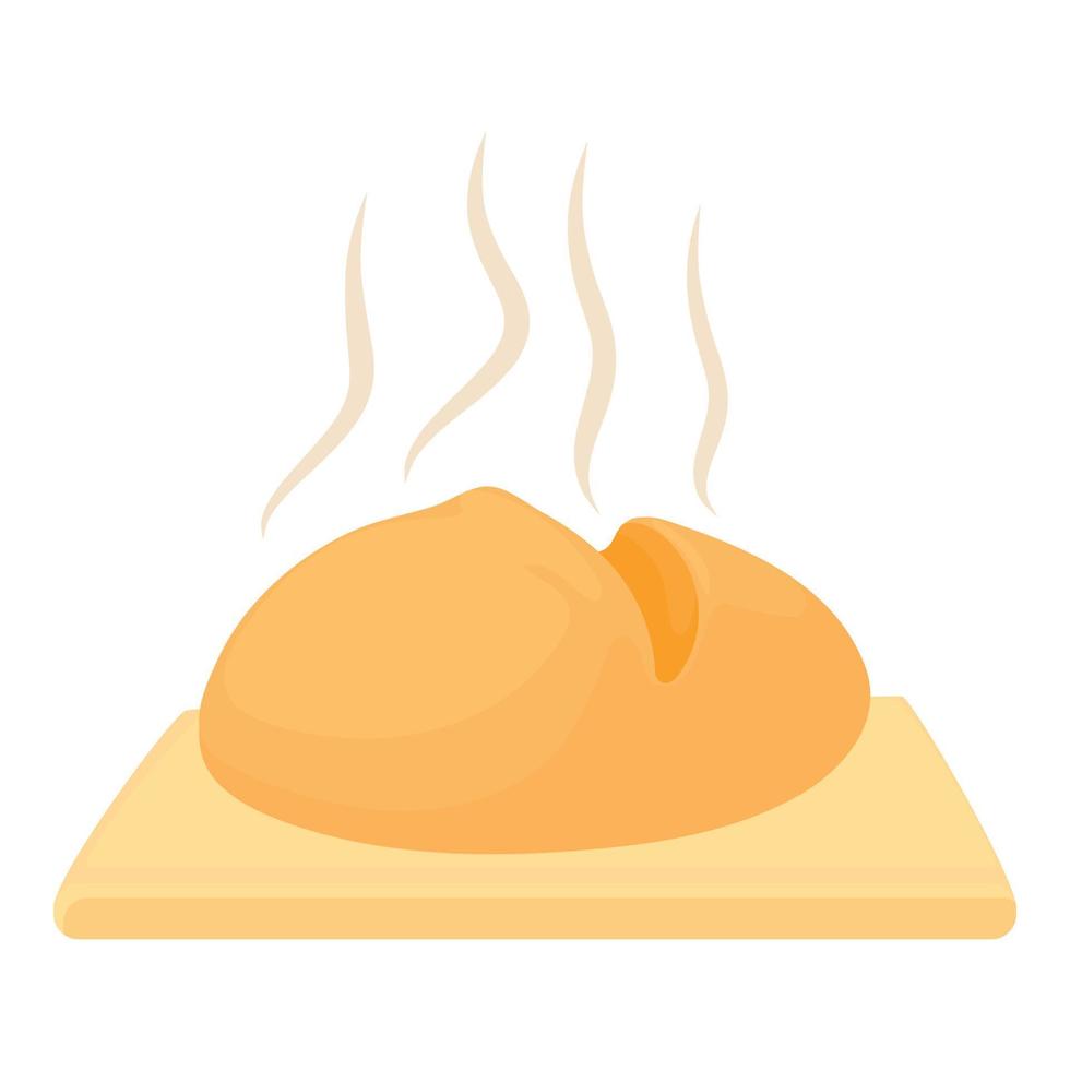 Fresh loaf icon, cartoon style vector