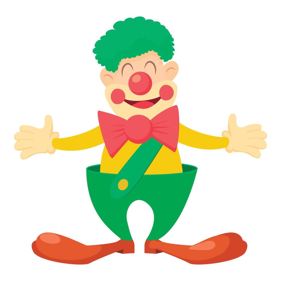 Clown icon, cartoon style vector