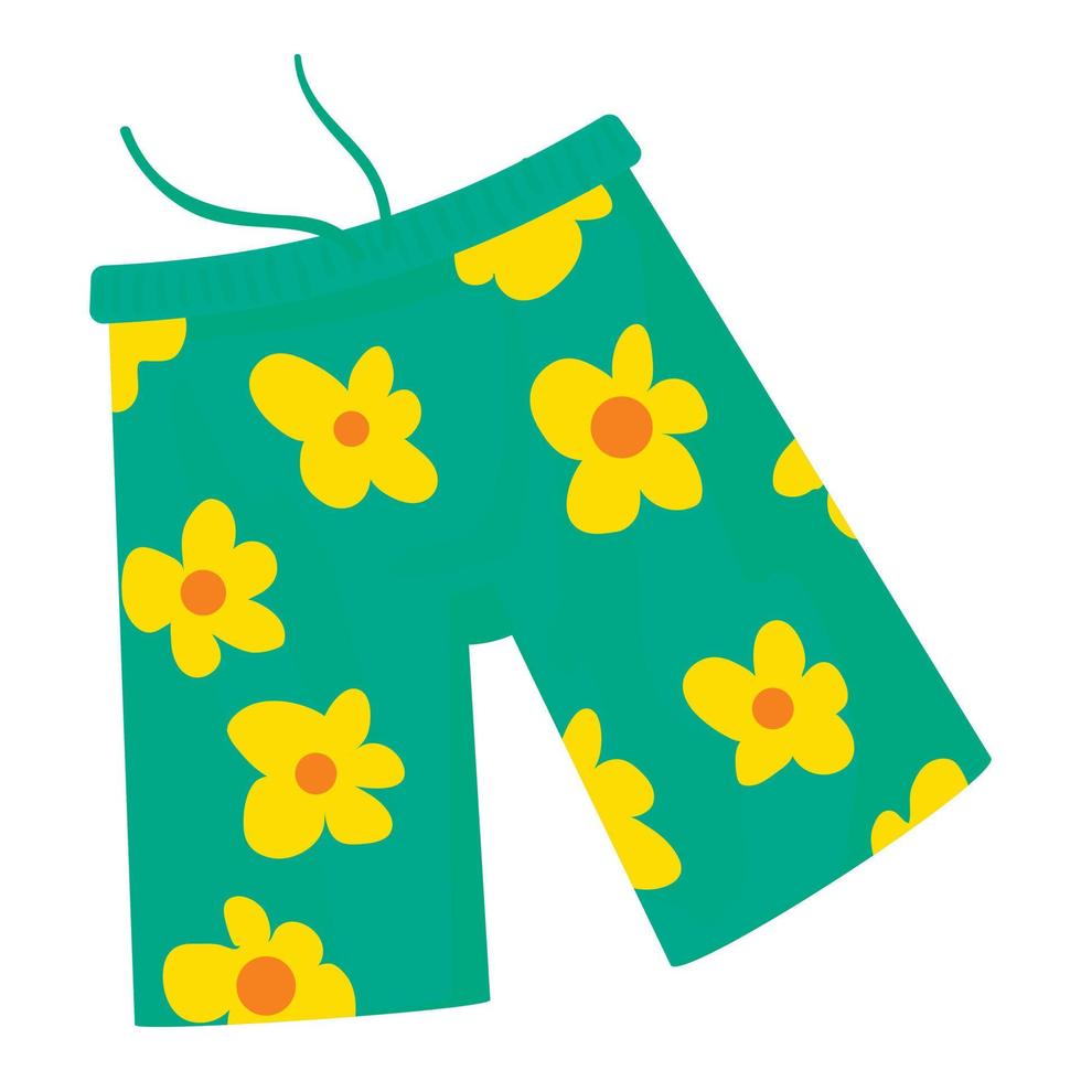 Beach shorts icon, cartoon style vector