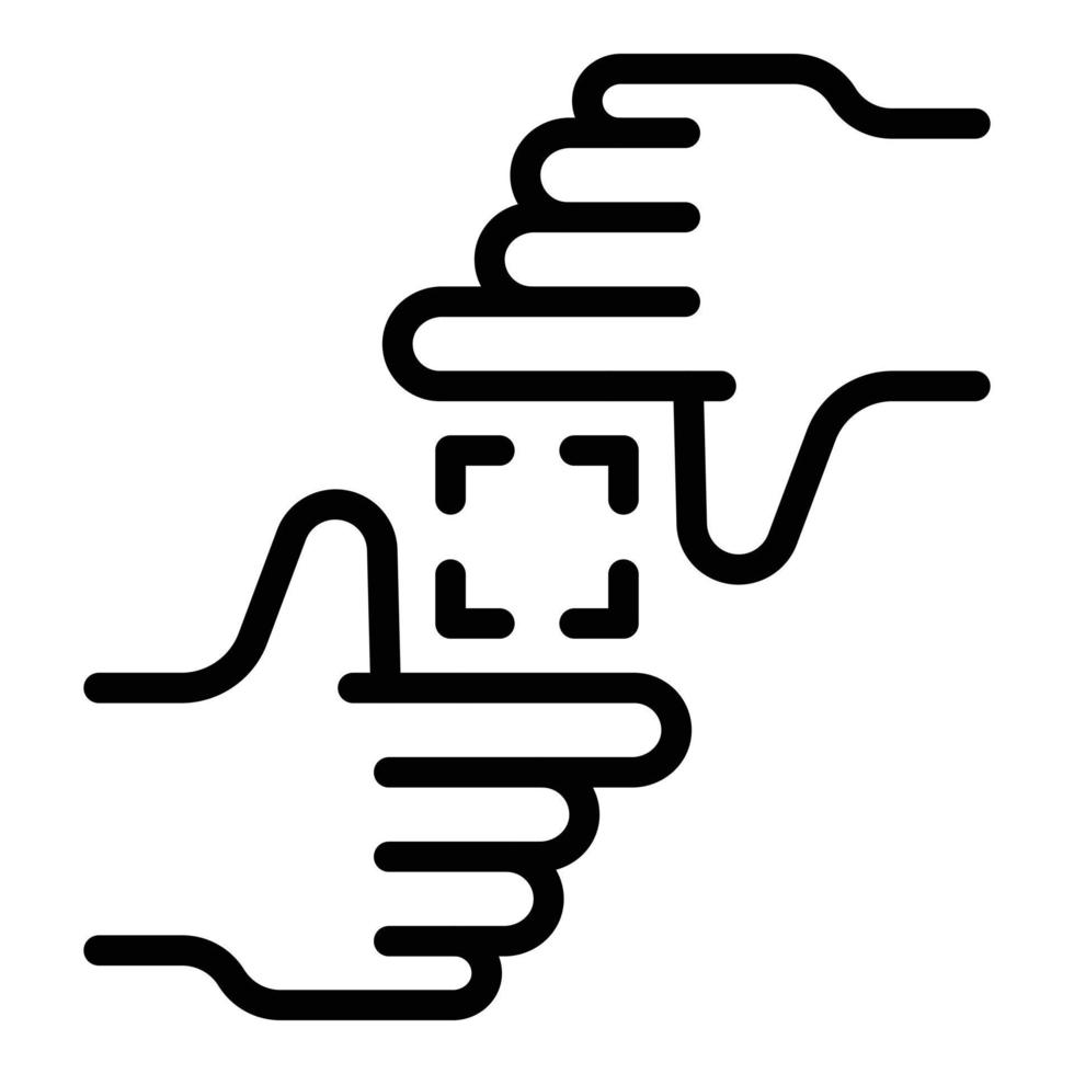 News frame icon outline vector. Media studio vector