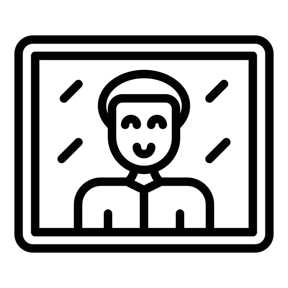 Live news icon outline vector. Media studio vector