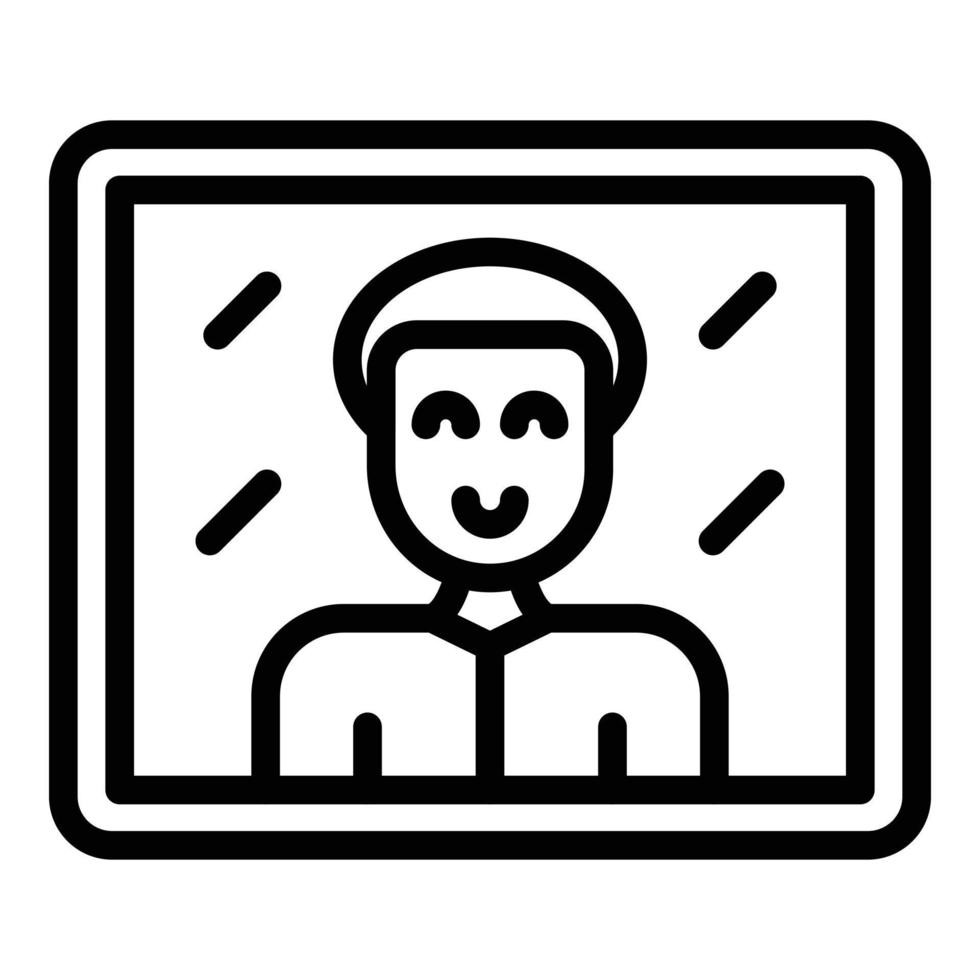 Live news icon outline vector. Media studio vector