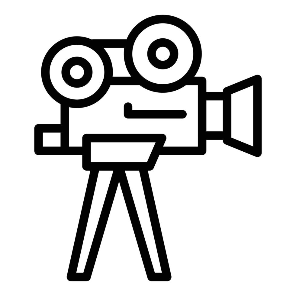 Tv video camera icon outline vector. News studio vector