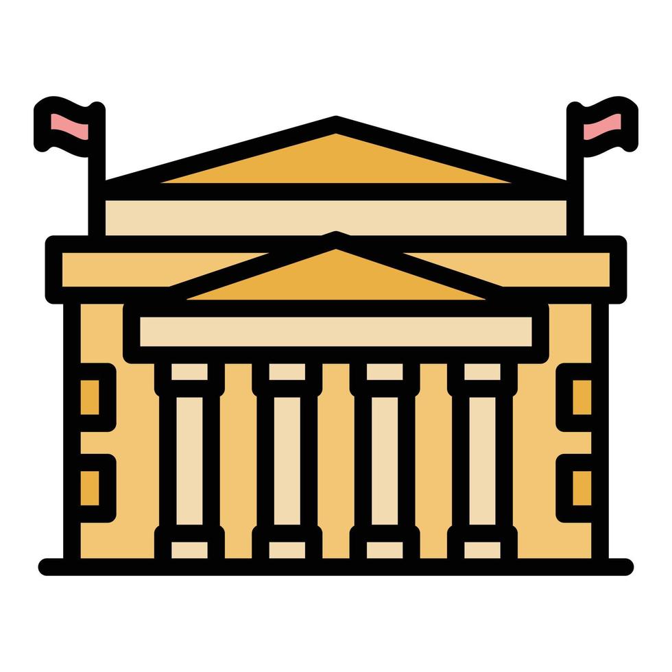 Sighseeing parliament icon color outline vector