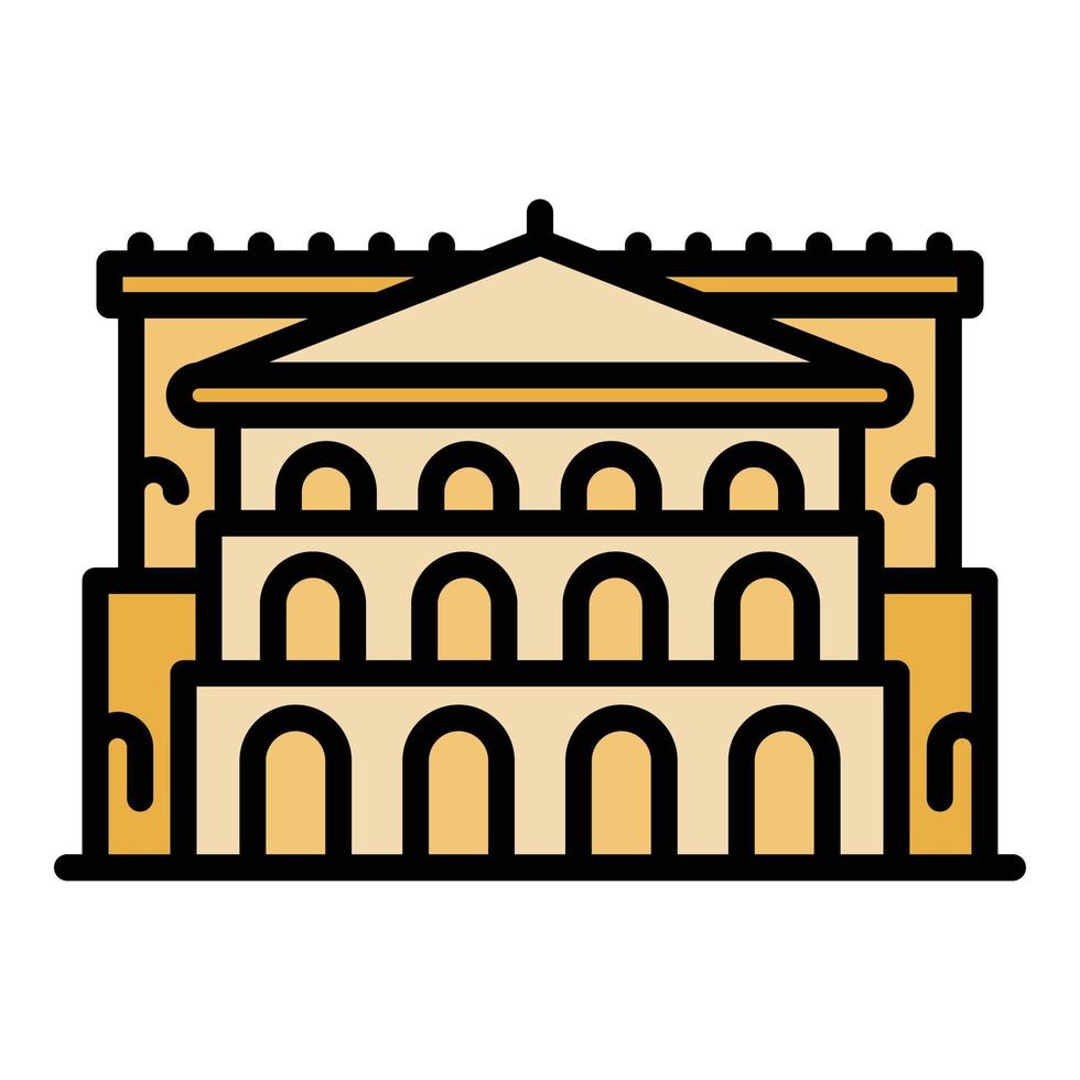 Travel government icon color outline vector