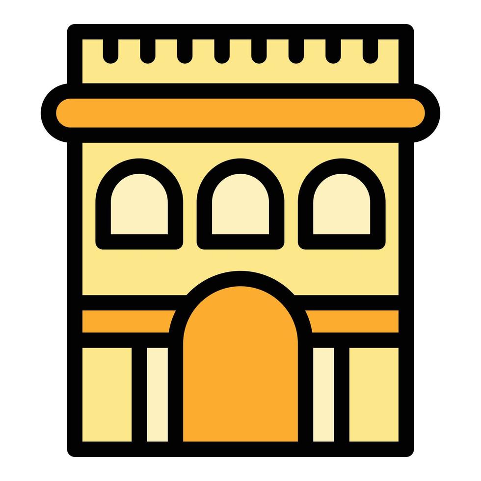 Sightseeing city arch icon color outline vector
