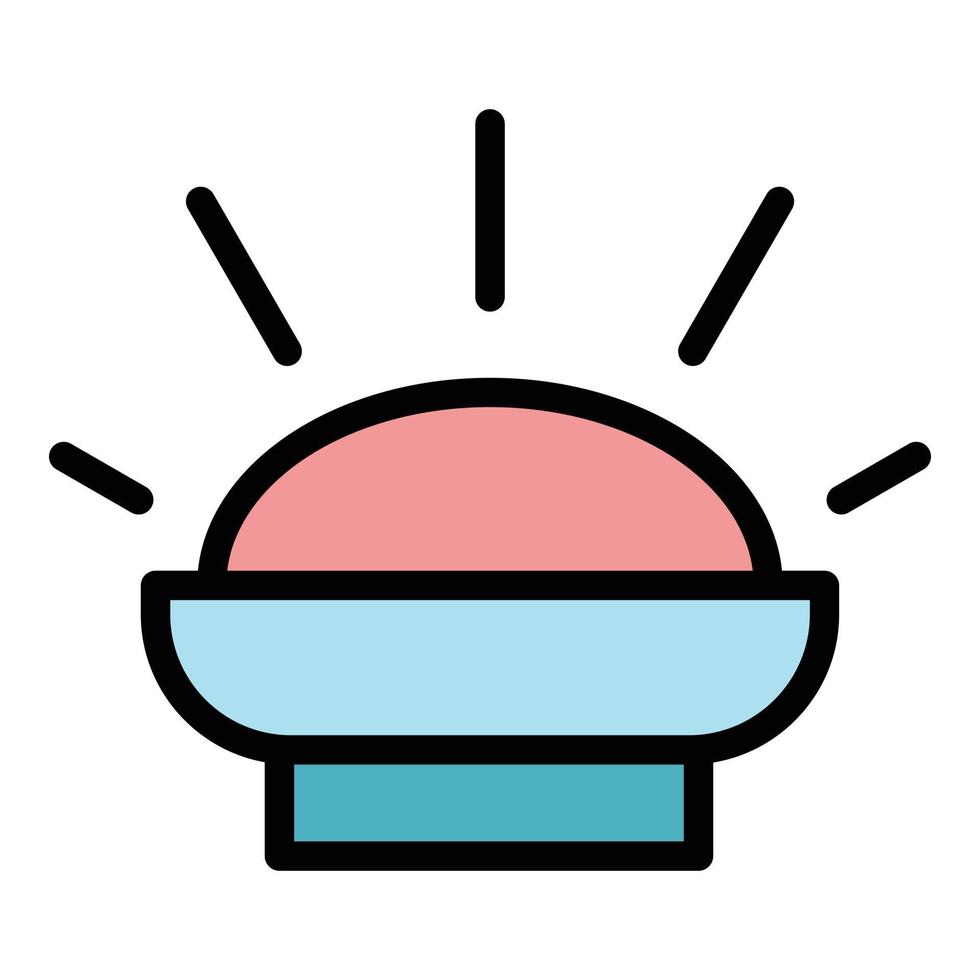 Signal button icon color outline vector