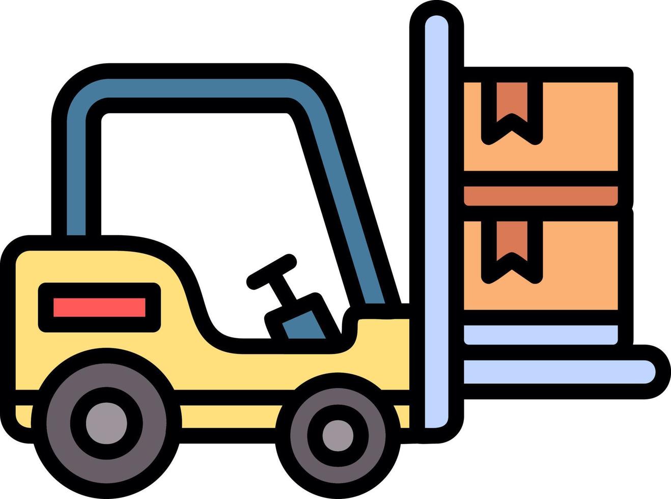 Forklift Creative Icon Design vector