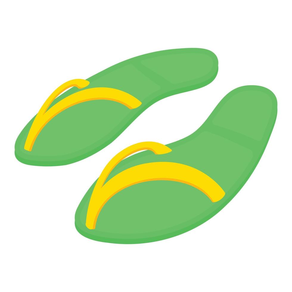 icono de chanclas, estilo de dibujos animados vector