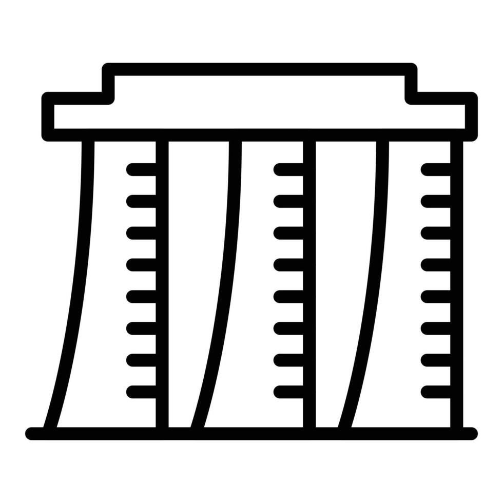 Marina bay icon outline vector. Singapore building vector