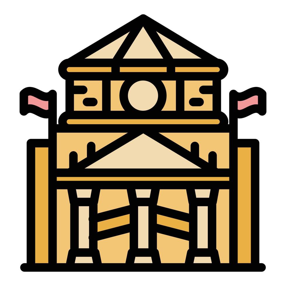 vector de esquema de color de icono de parlamento