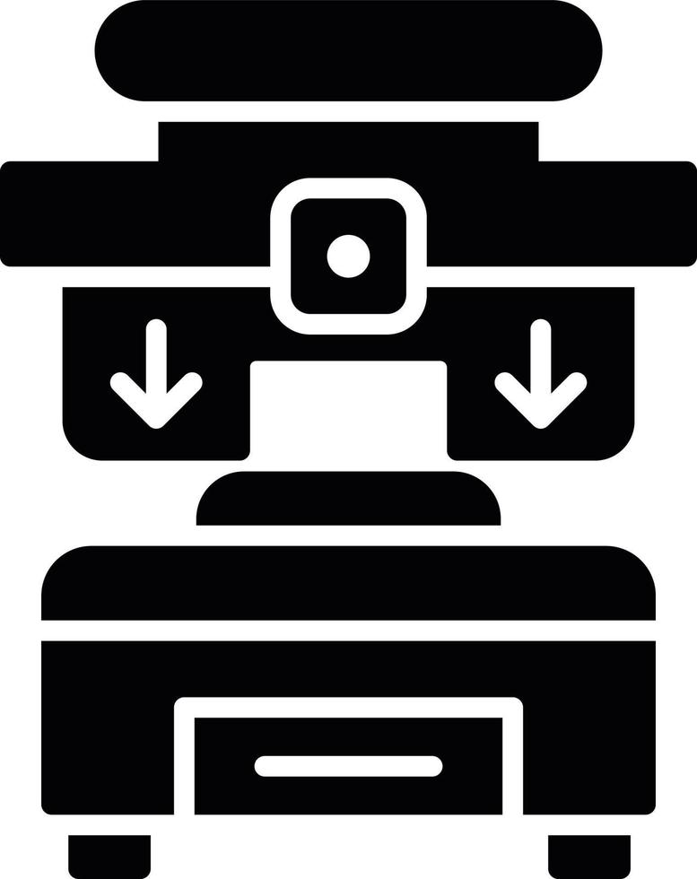 Press Machine Creative Icon Design vector