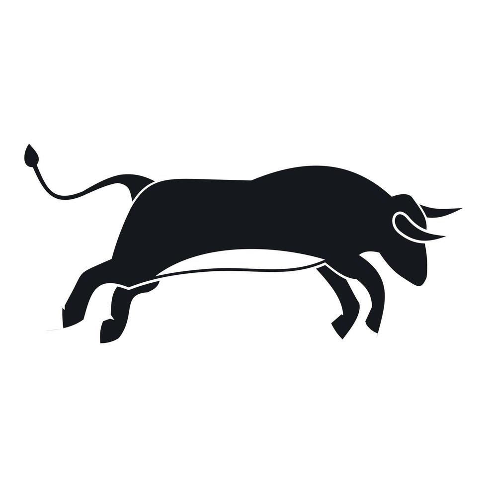 icono de toro, estilo simple vector