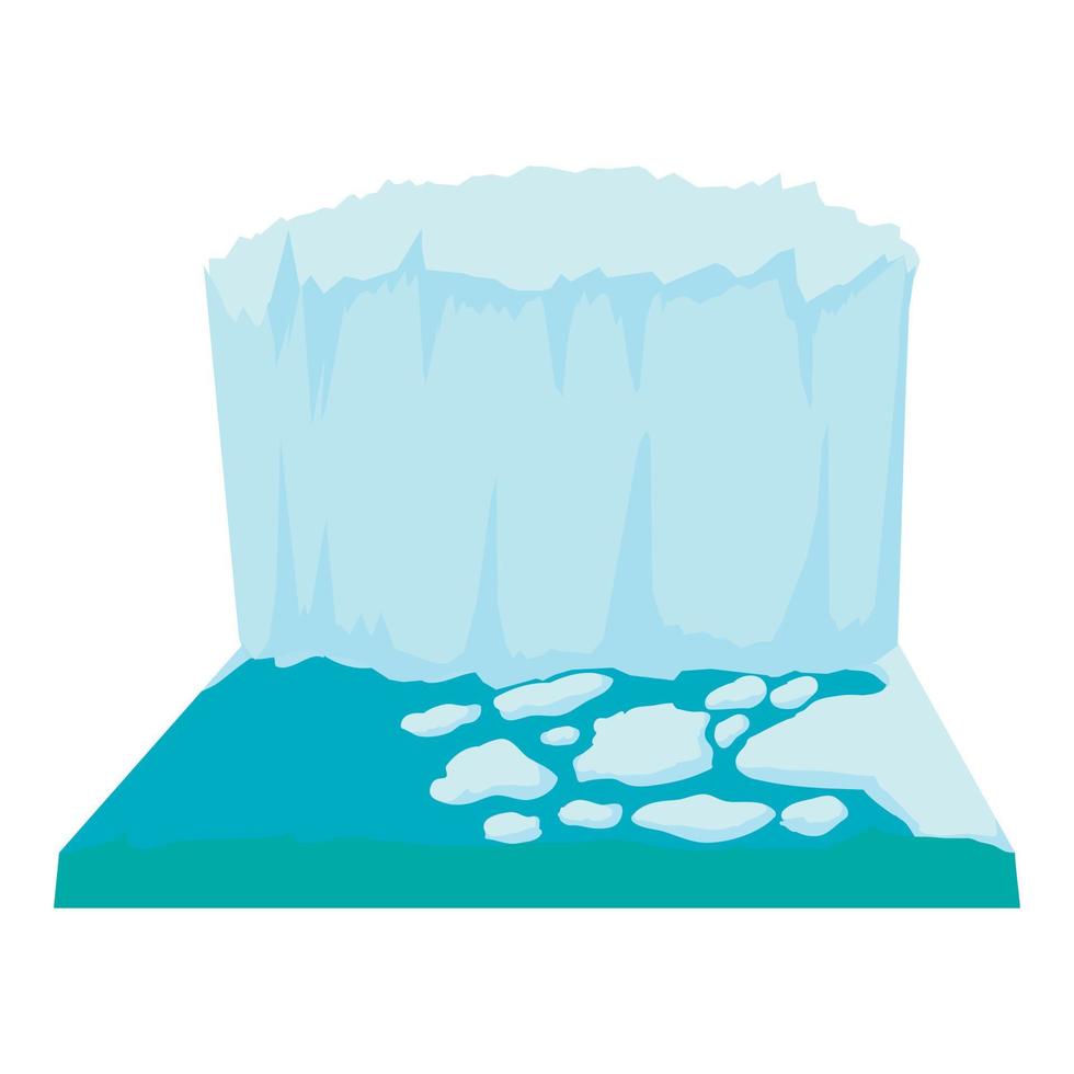 Iceberg icon, cartoon style vector