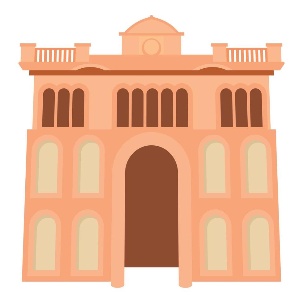 icono de palacio, estilo de dibujos animados vector