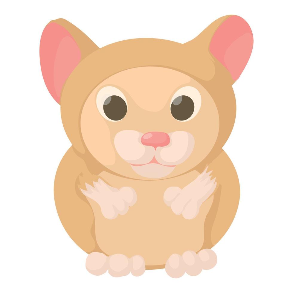 Hamster icon, cartoon style vector