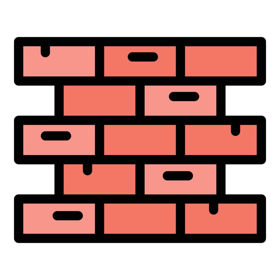 Security wall icon color outline vector