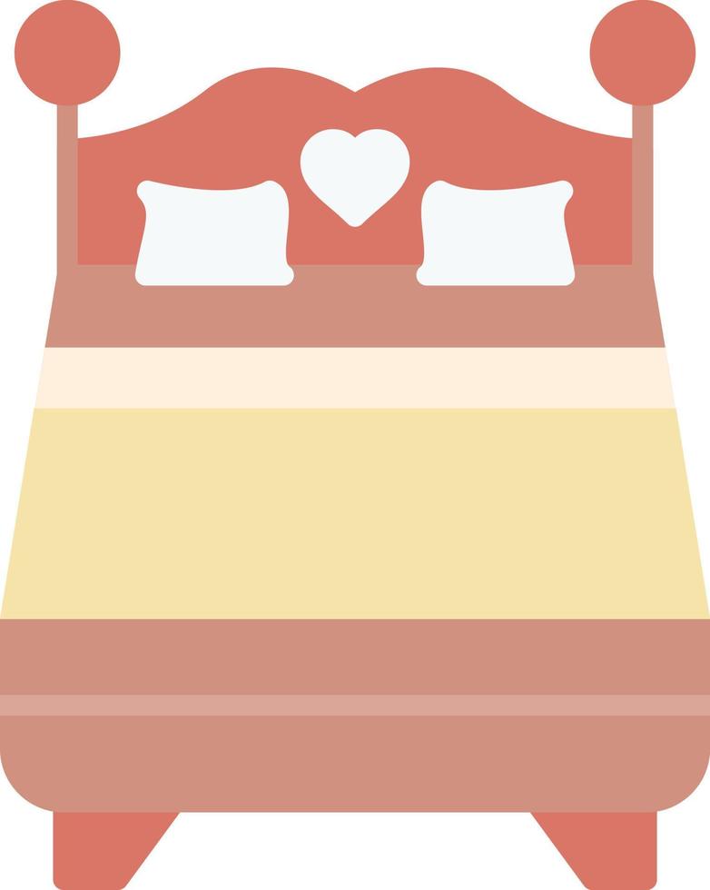 Double Bed Creative Icon Design vector