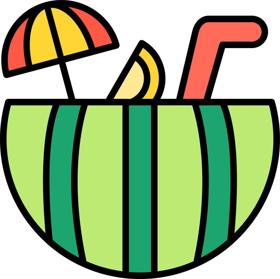 Watermelon Cocktail Creative Icon Design vector