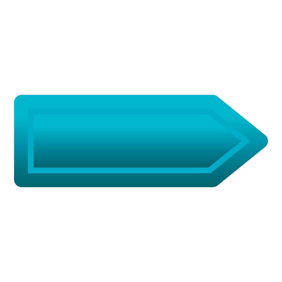 icono de botón azul del jugador, estilo plano vector