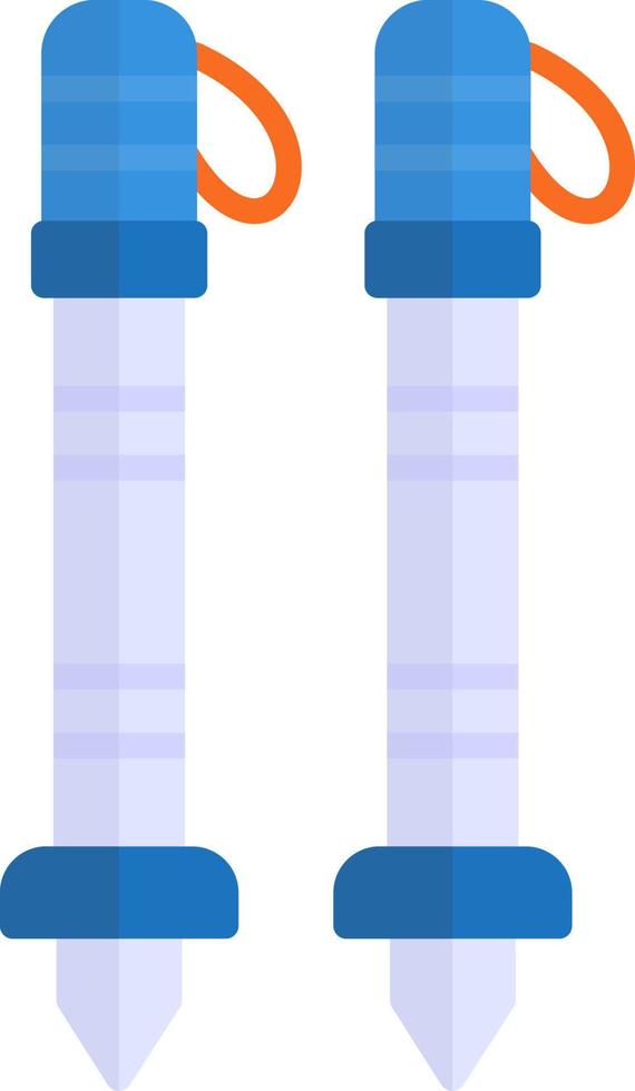 diseño de icono creativo de bastones de esquí vector