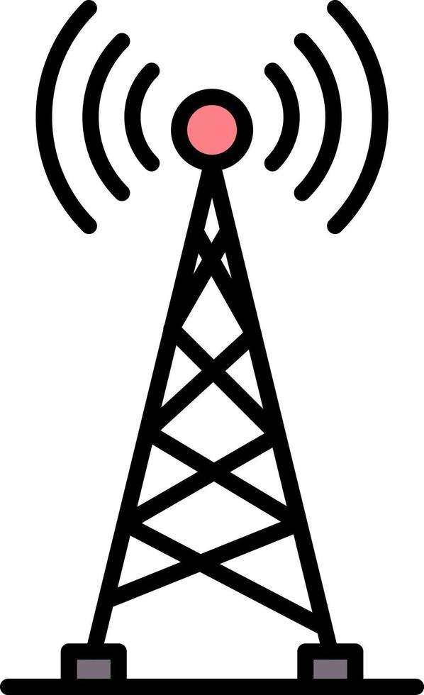 diseño de icono creativo de torre de radio vector