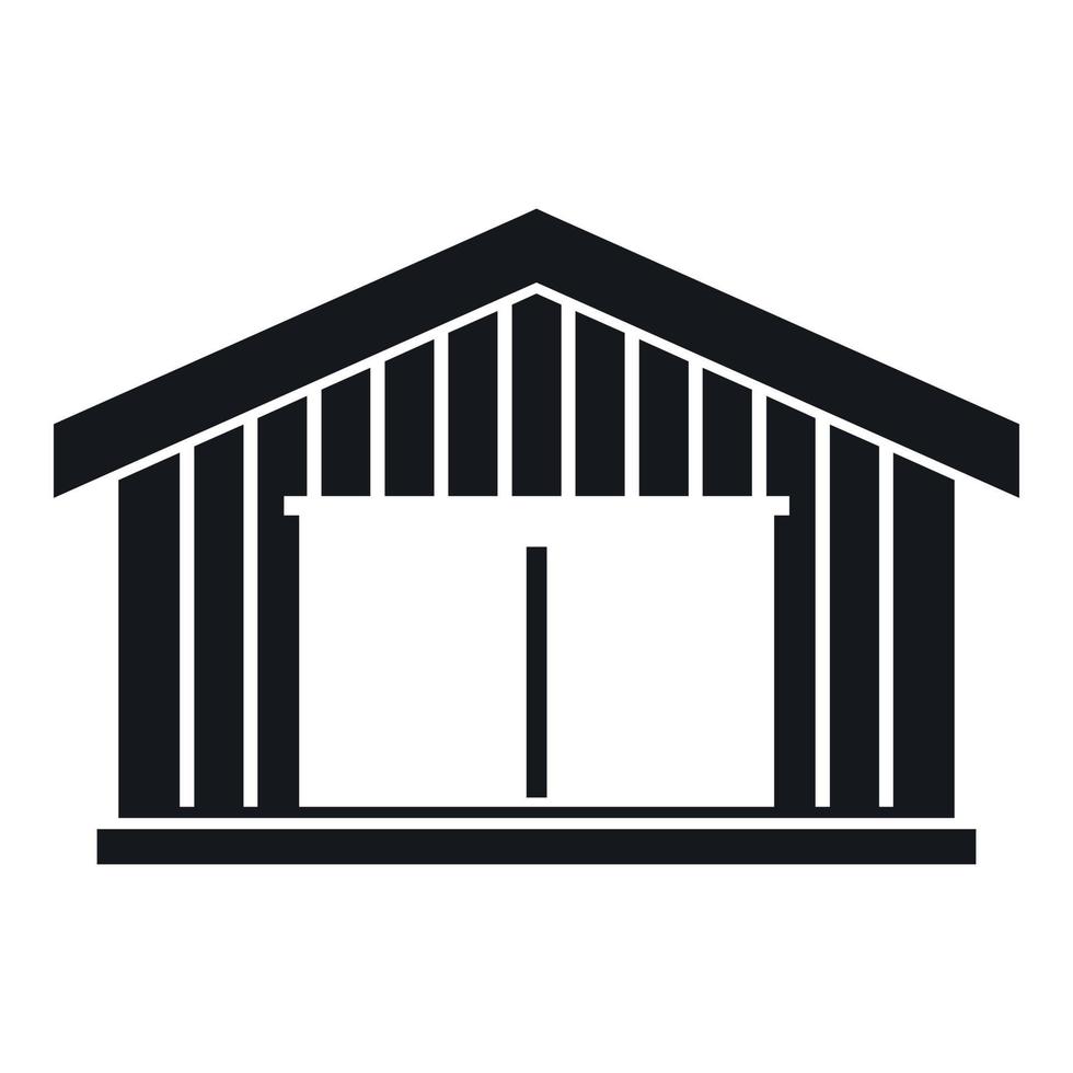 Garage icon, simple style vector