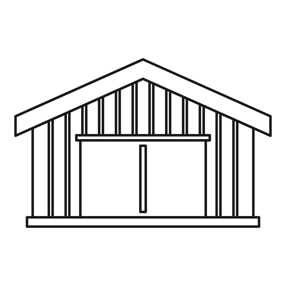 Garage icon, outline style vector