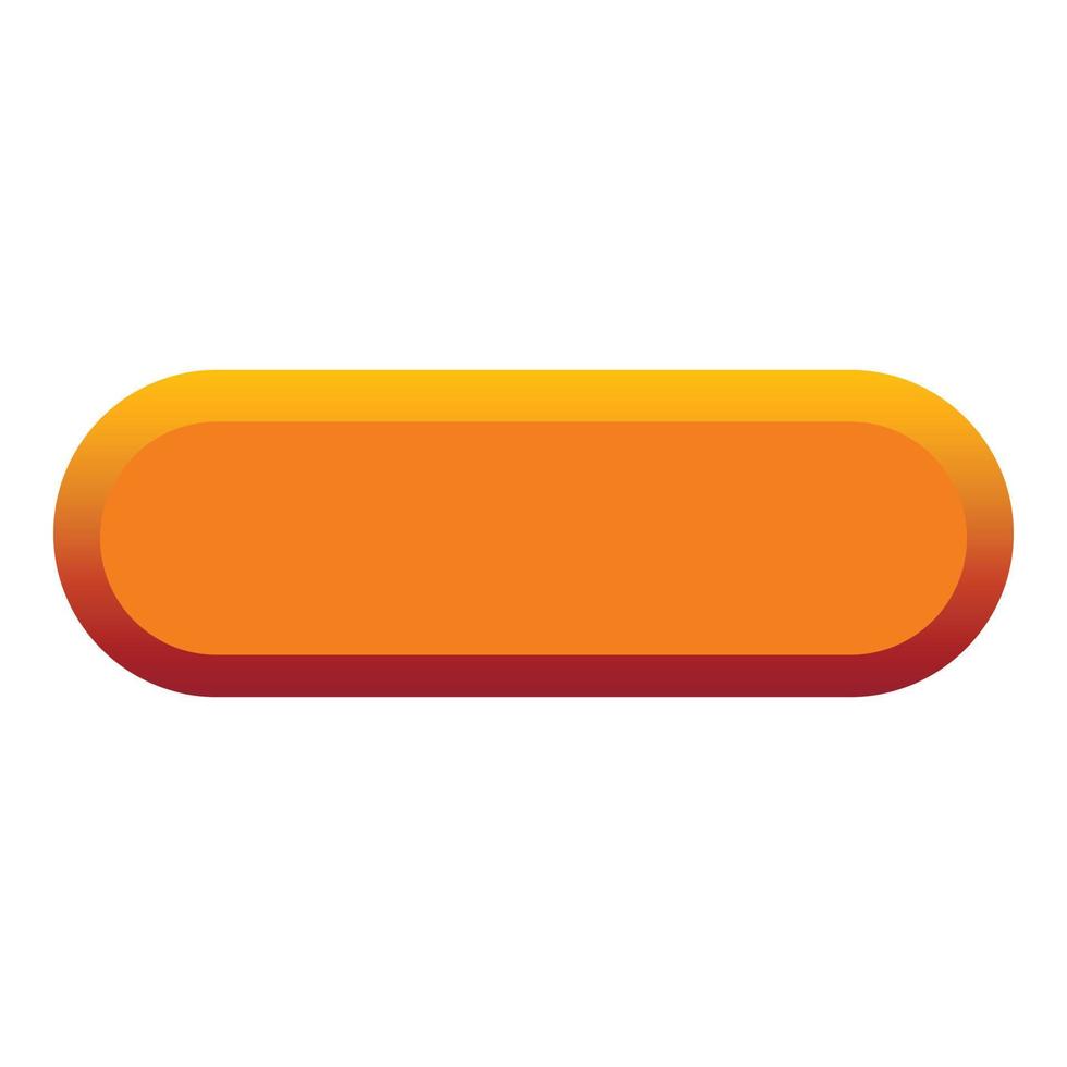 Orange button icon, flat style 15073676 Vector Art at Vecteezy