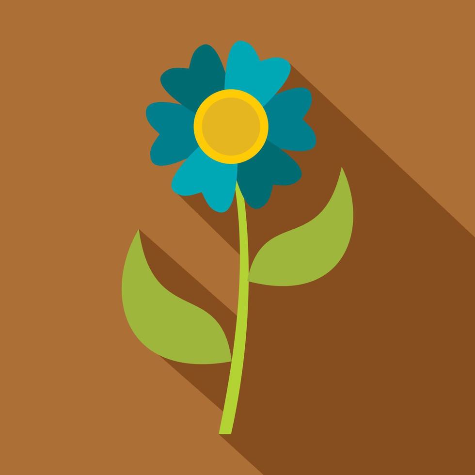 icono de flor, tipo plano vector