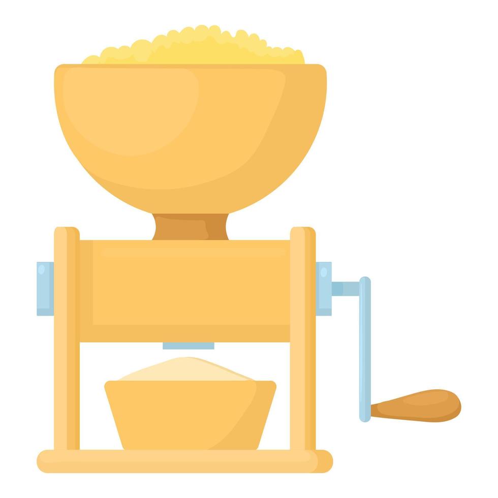 Meat grinder icon, cartoon style vector